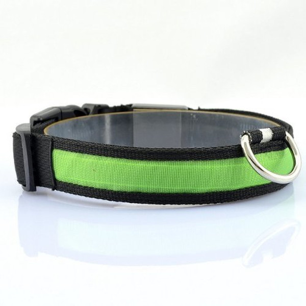 Goliton PET.08.LED.LXX.XXG Green,Black Nylon Large Dog pet collar