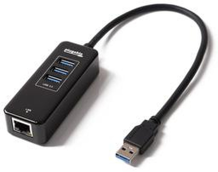 Plugable Technologies USB 3.0 USB 3.0 (3.1 Gen 1) Type-A 5000Мбит/с Черный хаб-разветвитель
