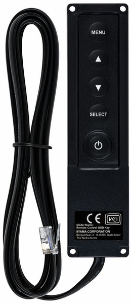 iiyama RC TOUCHV01 Wired Black remote control