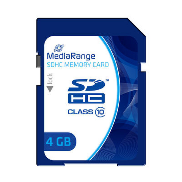 MediaRange 4GB SDHC 4ГБ SDHC Class 10 карта памяти