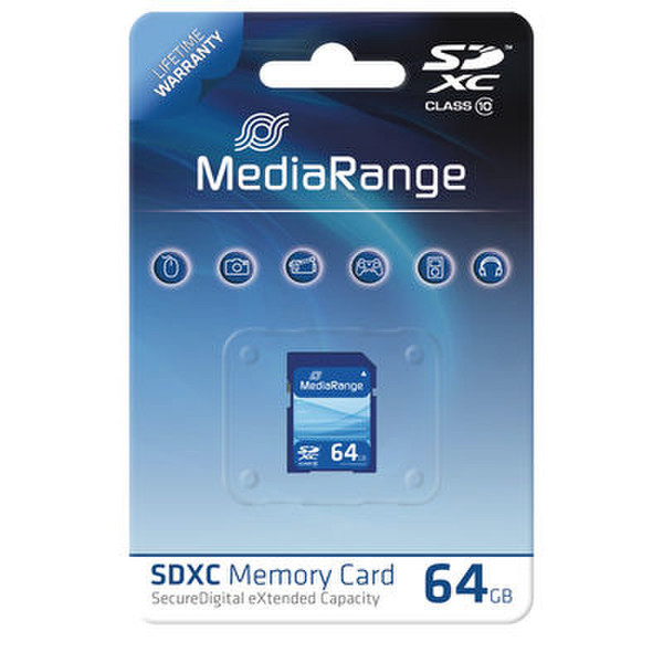 MediaRange 64GB SDXC 64ГБ SDXC Class 10 карта памяти