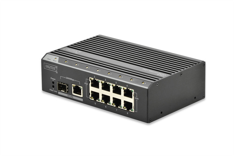 Digitus DN-650104 Неуправляемый Gigabit Ethernet (10/100/1000) Power over Ethernet (PoE) Черный сетевой коммутатор