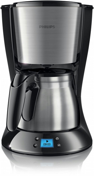 Philips Daily Collection HD7470/20 freestanding Drip coffee maker 1.2L Black,Metallic coffee maker