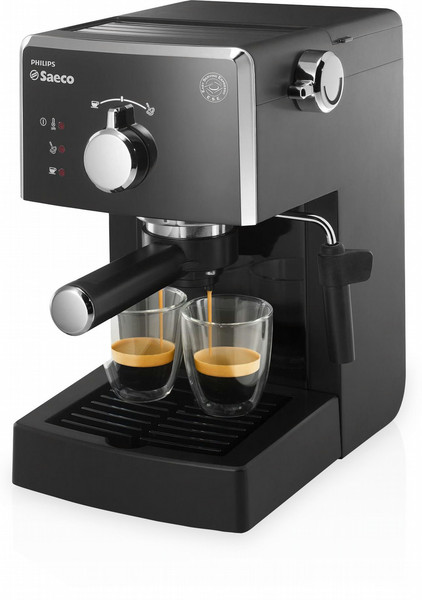 Saeco Poemia HD8423/19 freestanding Fully-auto Espresso machine 1L Black coffee maker