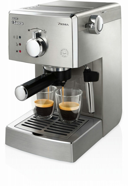 Saeco Poemia HD8427/19 freestanding Manual Espresso machine 1.25L Stainless steel coffee maker