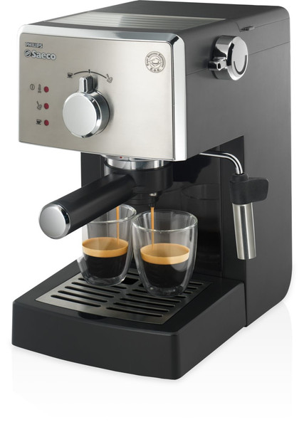 Saeco Poemia HD8425/19 Отдельностоящий Автоматическая Машина для эспрессо 1л Черный, Хром кофеварка