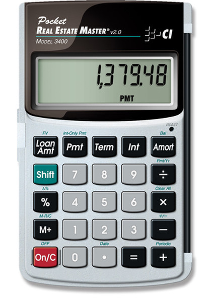 Calculated Industries Real Estate Master Tasche Financial calculator Schwarz, Silber