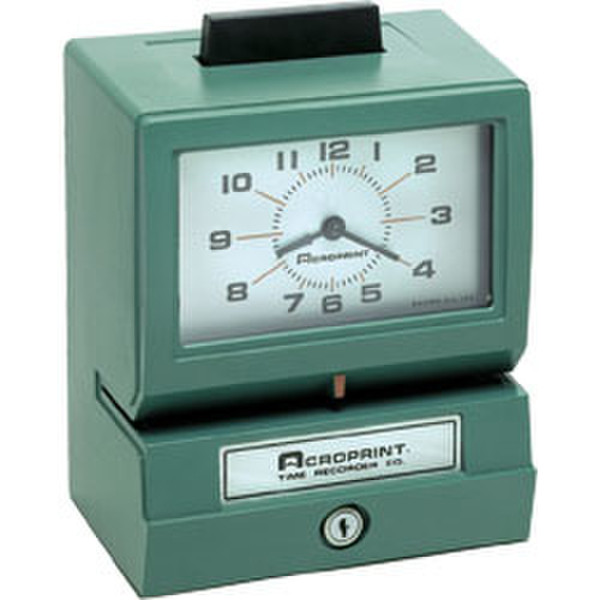 Acroprint 125AR3 Mechanical table clock Rectangular Green table clock