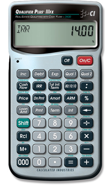 Calculated Industries Qualifier Plus IIIFX Pocket Financial calculator Blue