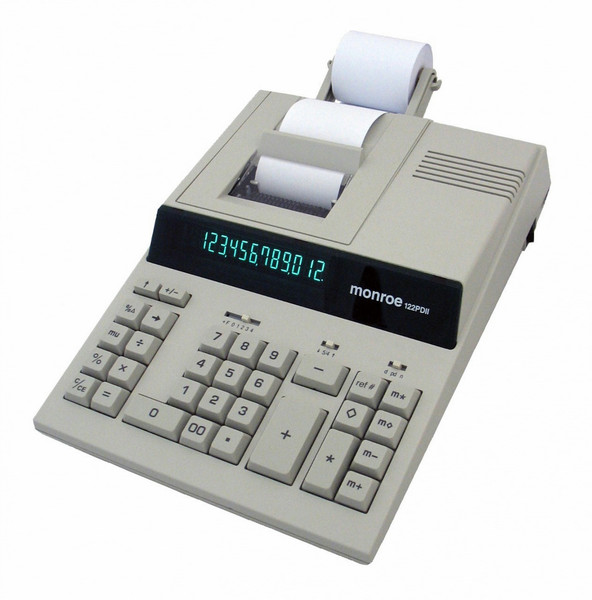 Monroe 122PDII Desktop Printing calculator Ivory calculator