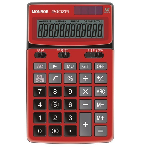 Monroe 240ZR Desktop Basic calculator Red calculator