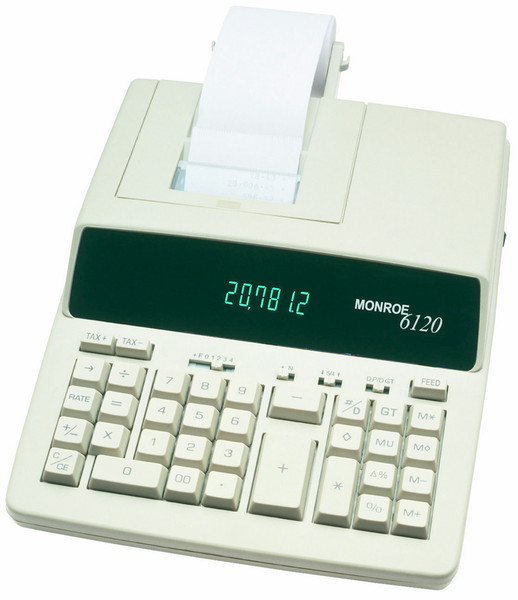 Monroe 6120 Desktop Printing calculator Ivory calculator