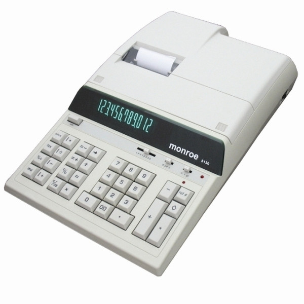 Monroe 8130 Desktop Printing calculator Ivory calculator