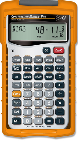 Calculated Industries Construction Master Pro Pocket Scientific calculator Silver