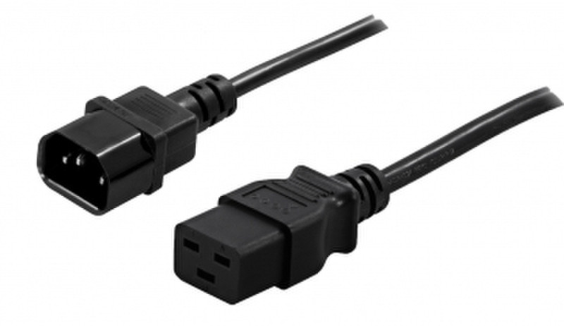 BlueWalker 91010040 C14 coupler C19 coupler Black power cable