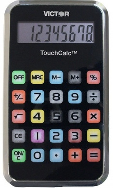 Victor Technology 918 Tasche Basic calculator Schwarz, Chrom Taschenrechner