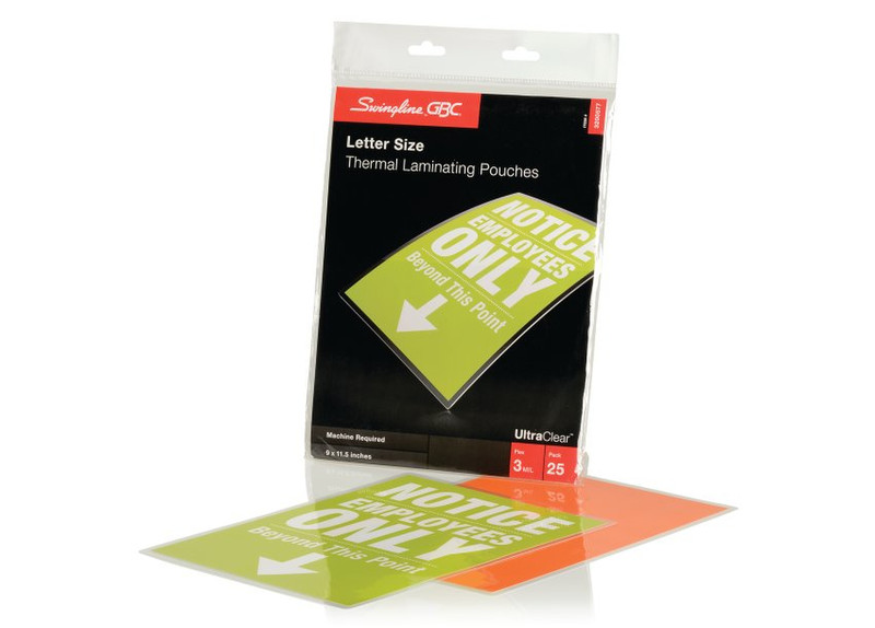 Swingline GBC UltraClear 25pc(s) laminator pouch