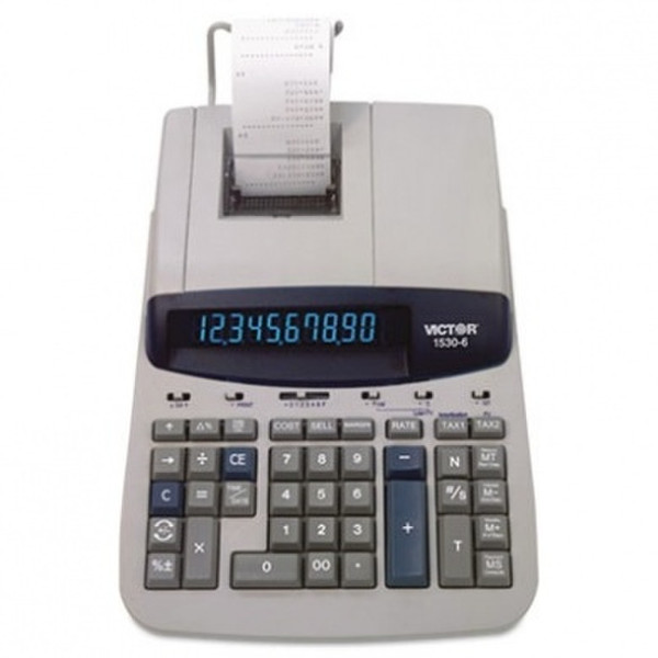 Victor Technology 1530-6 Настольный Printing calculator Серый калькулятор