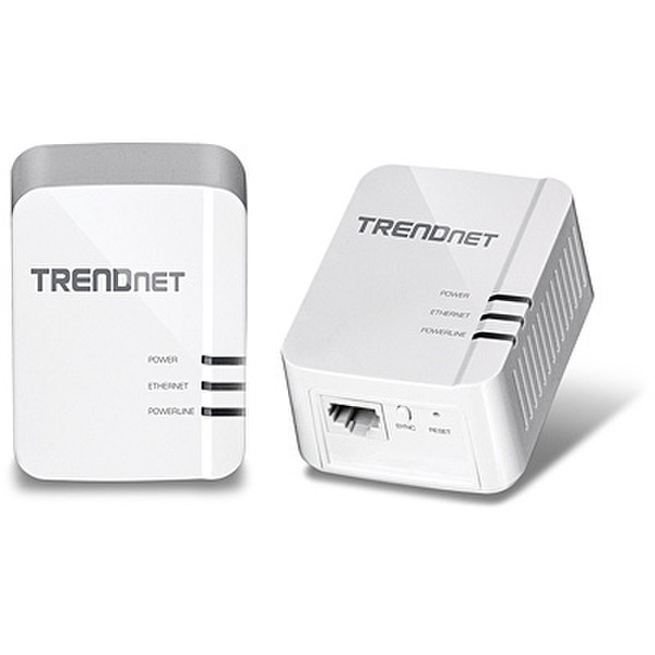 Trendnet TPL-420E2K 1200Мбит/с Подключение Ethernet Белый 2шт PowerLine network adapter
