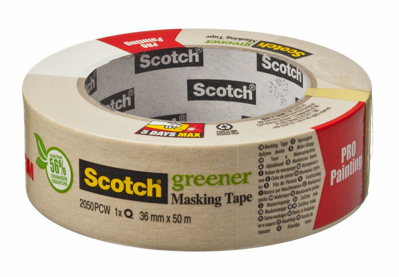 Scotch 2050PCW 50m Maler-Abdeckband Innenraum Papier Bräune