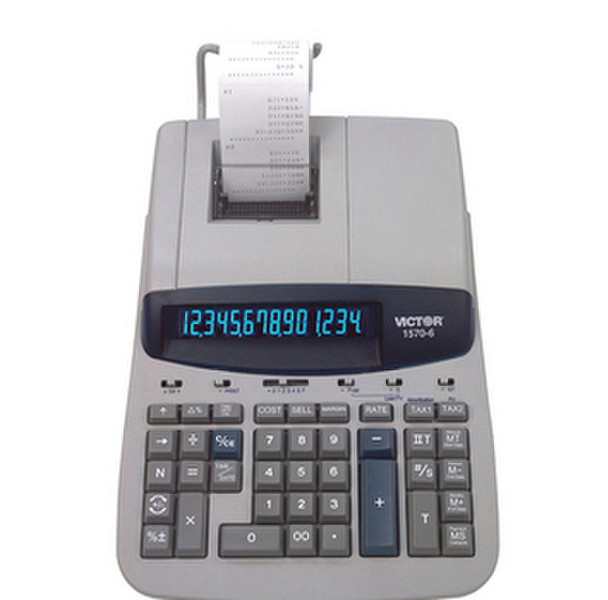Victor Technology 1570-6 Desktop Printing calculator White