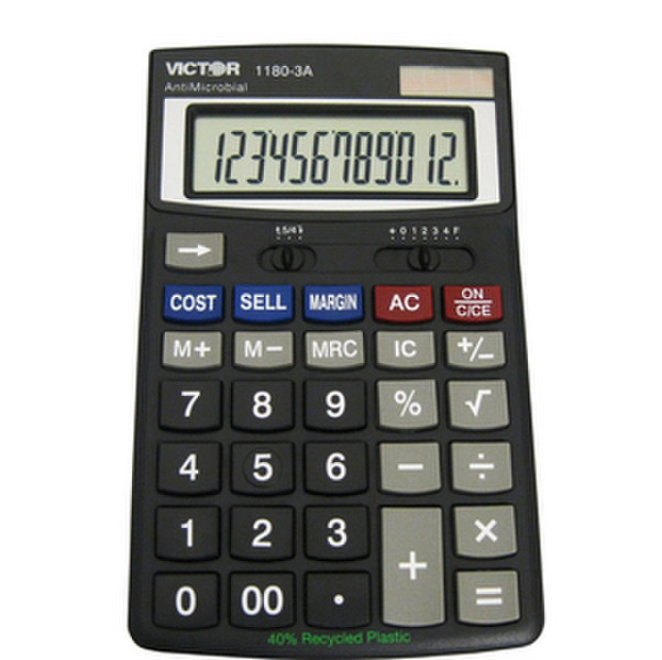 Victor Technology 1180-3A Desktop Basic calculator Schwarz Taschenrechner