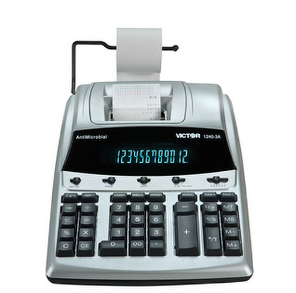 Victor Technology 1240-3A Desktop Printing calculator Silver calculator