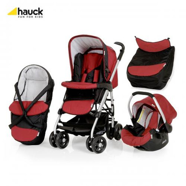 Hauck Eagle Soft Trio Set Travel system pram 1место(а) Черный, Красный