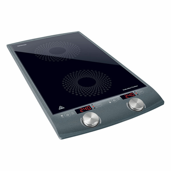 Sencor SCP 4202GY Tabletop Induction Black,Silver hob