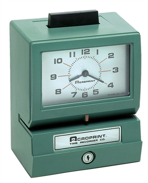Acroprint 125NR4 Mechanical table clock Прямоугольный Зеленый настольные часы