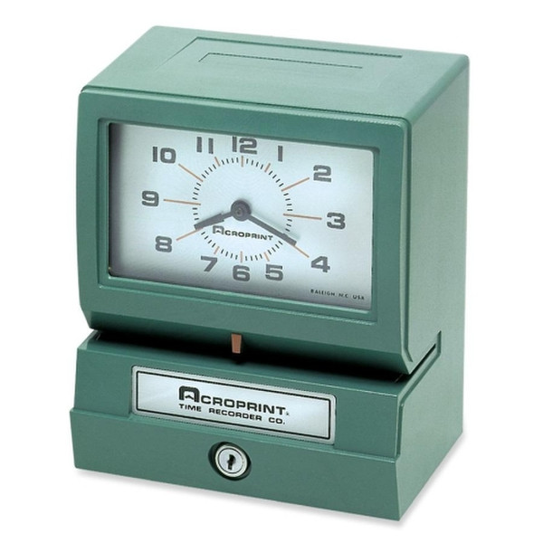 Acroprint 150QR4 Mechanical table clock Прямоугольный Зеленый настольные часы