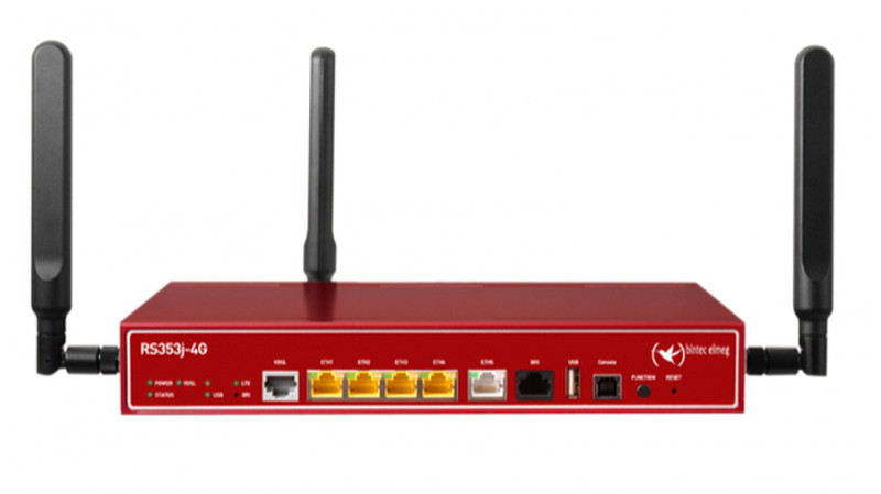 Bintec-elmeg RS353jv-4G Подключение Ethernet ADSL2+ Красный проводной маршрутизатор