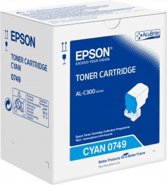 Epson C13S050749 Тонер 8800страниц Бирюзовый тонер и картридж для лазерного принтера