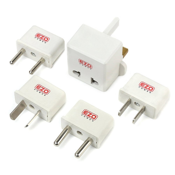 EZOPower 885157780247 Type C (Europlug) Type G (UK) White power plug adapter