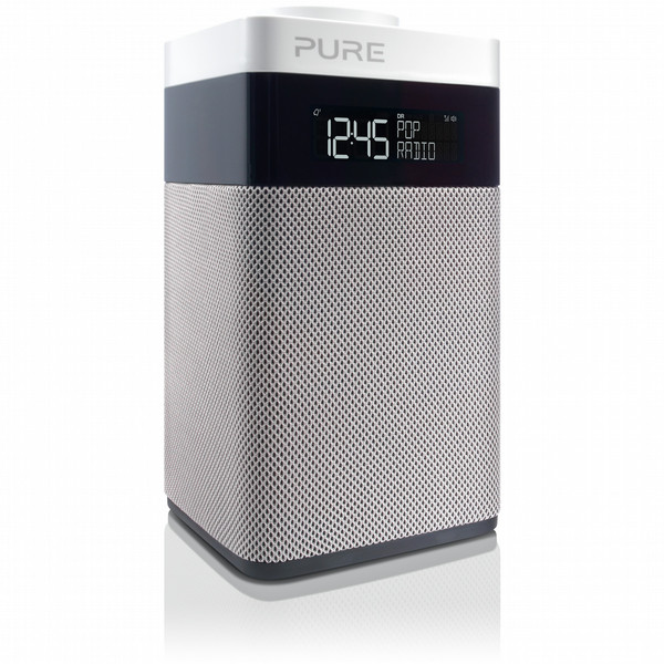 Pure Pop Midi Tragbar Digital Schwarz, Silber, Weiß Radio