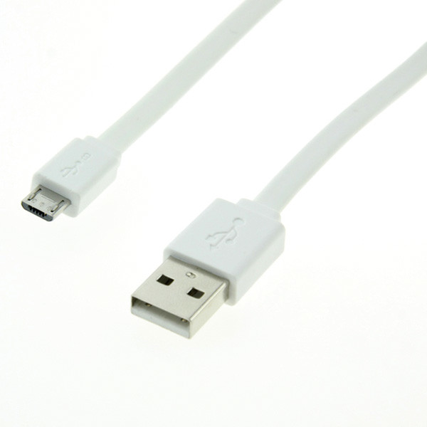 Secomp USB 2.0, A - Micro B, M/M, 1m 1м USB A Micro-USB B Белый