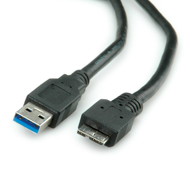 ROLINE USB 3.0 Cable, A - Micro B, M/M 0.15 m