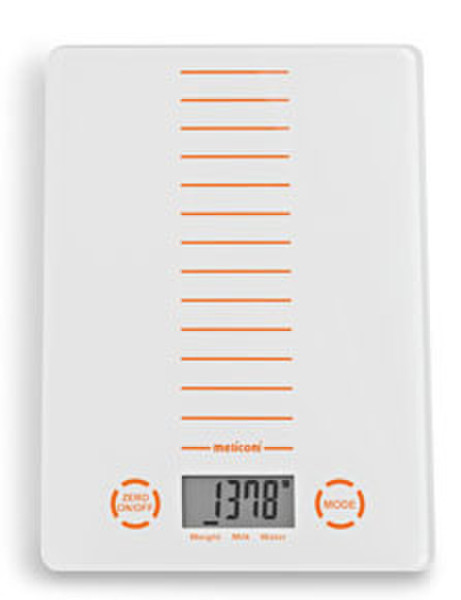 Meliconi 65510340295 Electronic kitchen scale Оранжевый, Белый кухонные весы