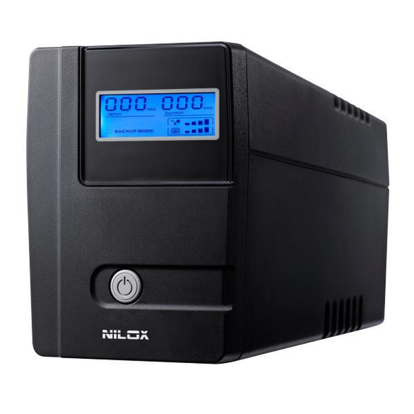 Nilox Value LCD Line-Interactive 1120VA 3AC outlet(s) Tower Black uninterruptible power supply (UPS)