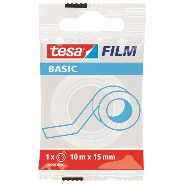 TESA Basic 10м Прозрачный 1шт канцелярская/офисная лента