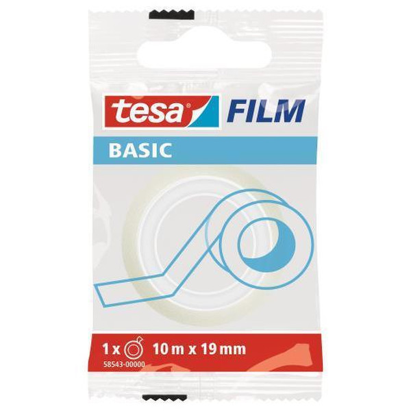 TESA Basic 10м Прозрачный 1шт канцелярская/офисная лента