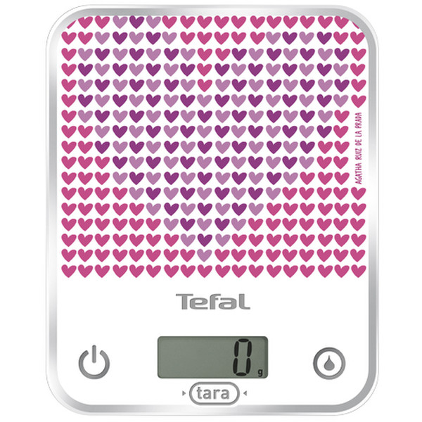 Tefal BC5017 Electronic kitchen scale Розовый, Белый кухонные весы