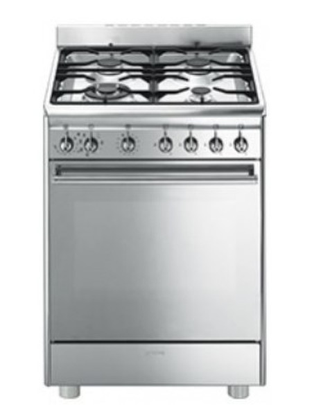 Smeg CX68MF8-2 Freestanding Gas hob A Stainless steel cooker