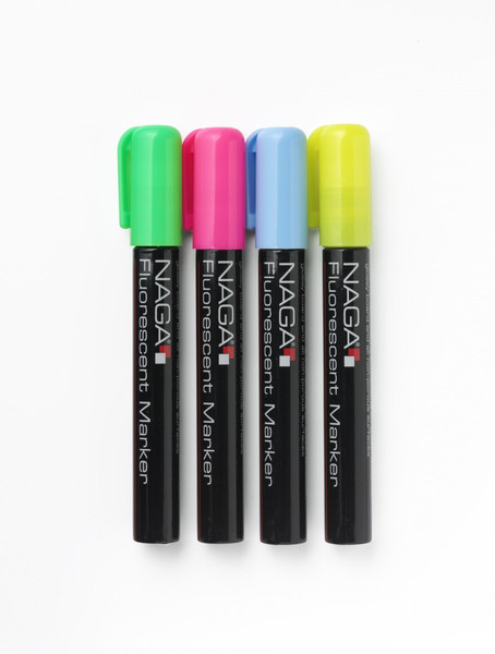 Naga GB22230 Bullet tip Blue,Green,Pink,Yellow 4pc(s) marker