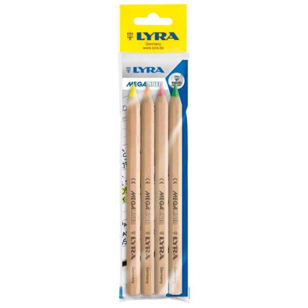 Lyra Megaliner 4шт цветной карандаш