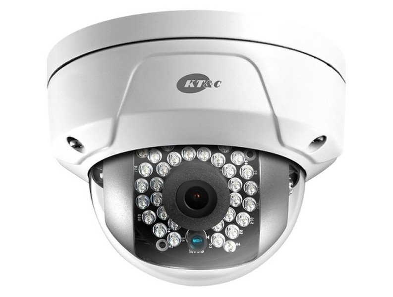 KT&C KNC-P3DR4IR IP security camera Вне помещения Dome Белый камера видеонаблюдения