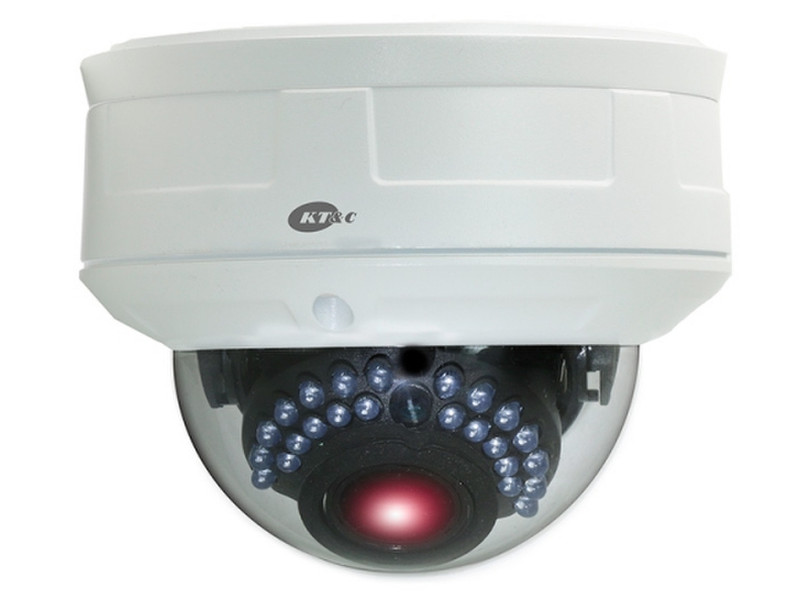 KT&C KNC-P3DR28V12IR IP security camera Outdoor Kuppel Weiß Sicherheitskamera