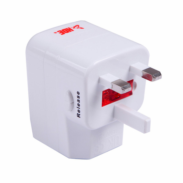 HDE J23 Universal White power plug adapter