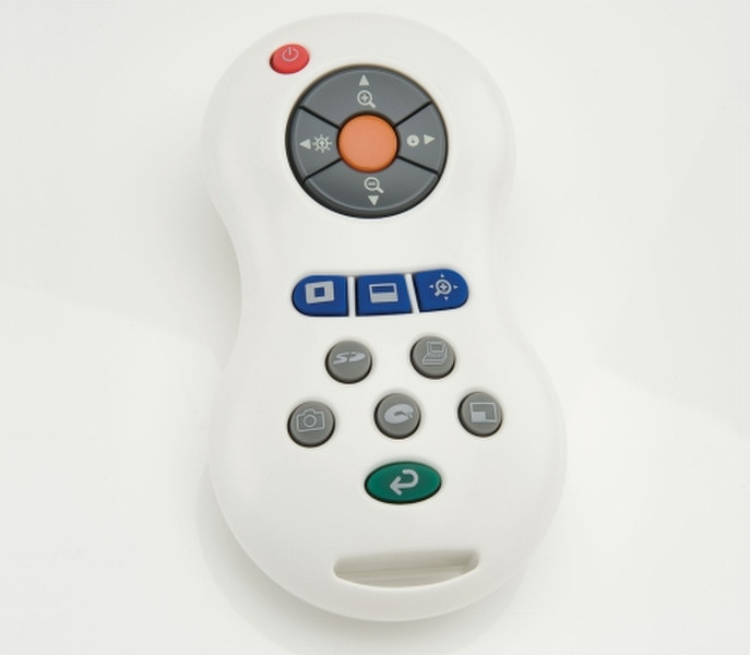 Elmo RC-VHS Инфракрасный беспроводной Нажимные кнопки Белый пульт дистанционного управления