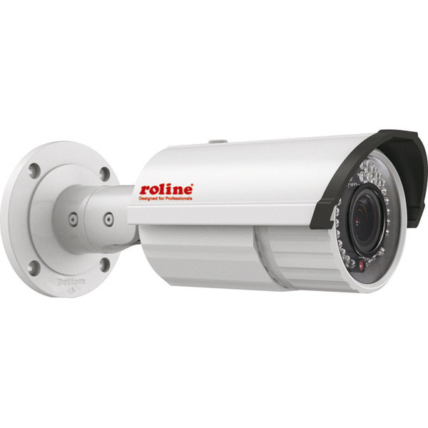 ROLINE 2 MPx Vario Bullet Netzwerkkamera, RBOV2-1, Full-HD, IR-LED, PoE, 2.8-12mm Objektiv (113°-33.8° Blickwinkel), IP66 für den Außenbereich